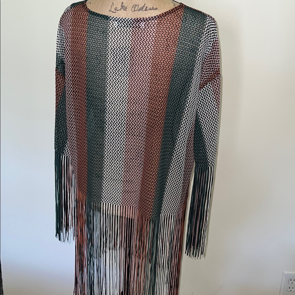 Zara Multicolor Knit Fringe Garment - Picture 8 of 11